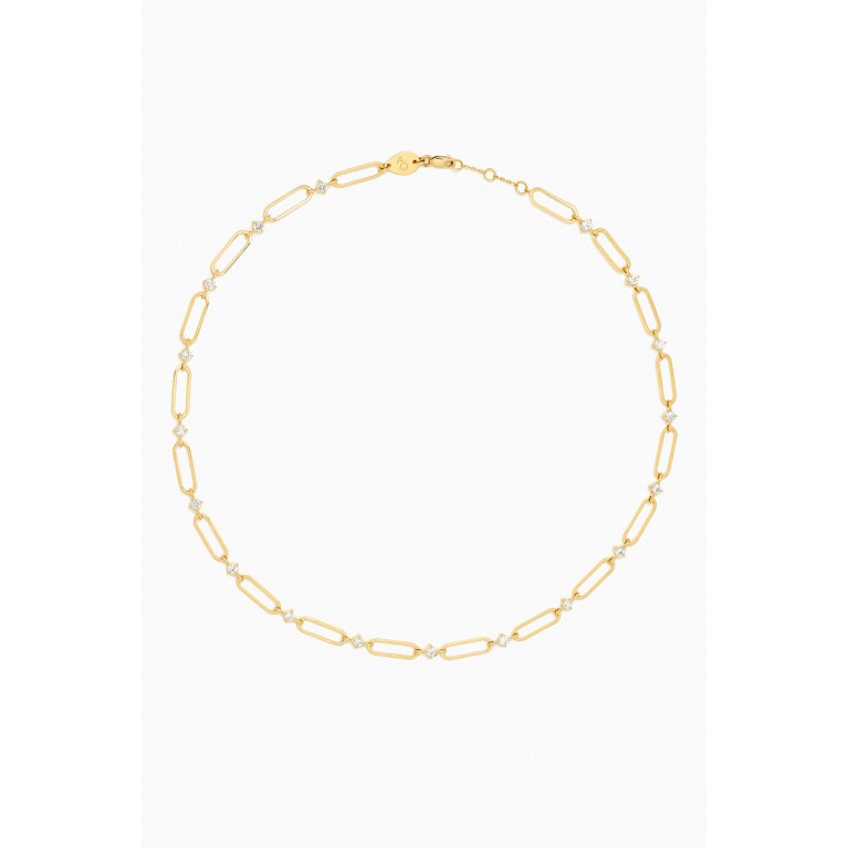 Aquae Jewels - Celestial Link Diamond Necklace in 18kt Gold