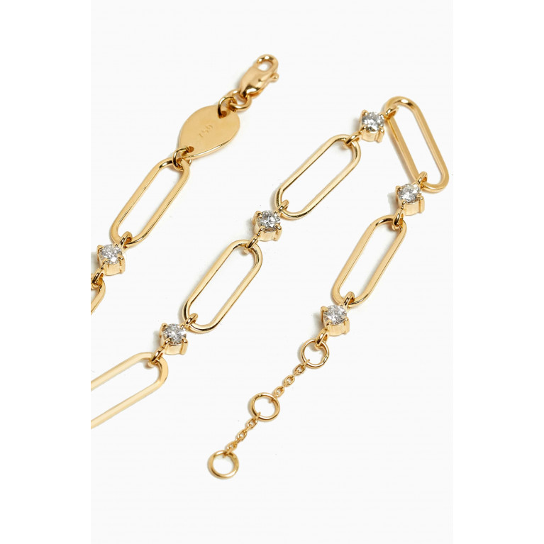 Aquae Jewels - Gatsby Premium Diamond Bracelet in 18kt Gold