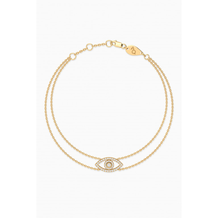 Aquae Jewels - Grand Evil Eye Diamond Bracelet in 18kt Gold