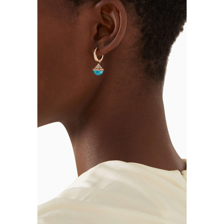 Marli - Cleo Mini Rev Diamond Drop Earrings in 18kt Rose Gold