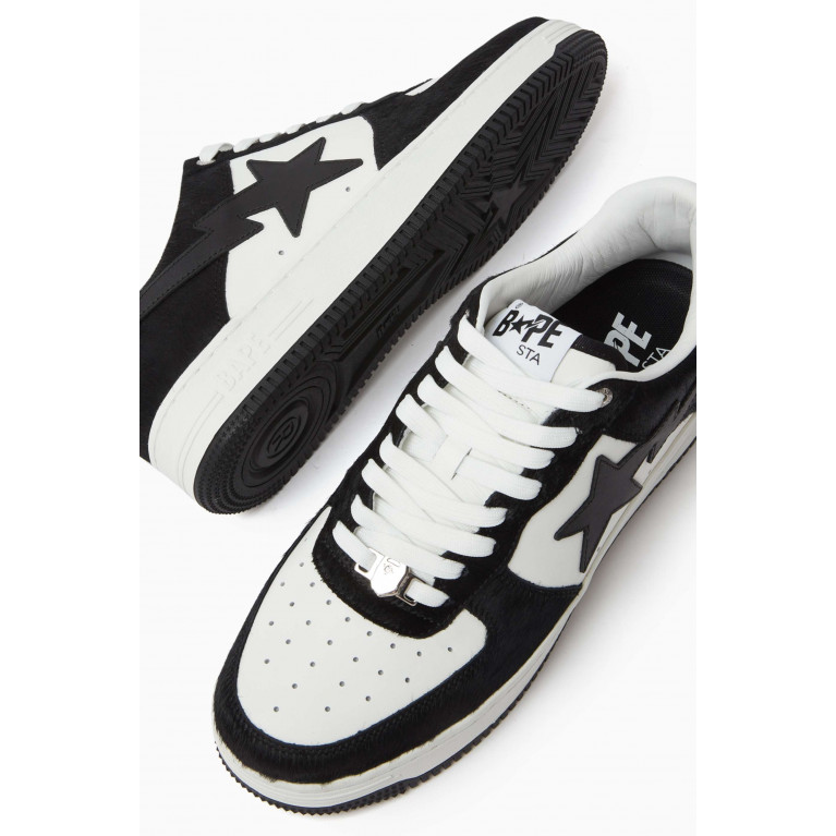 A Bathing Ape - BAPE STA #1 M1 Sneakers in Leather & Suede Black