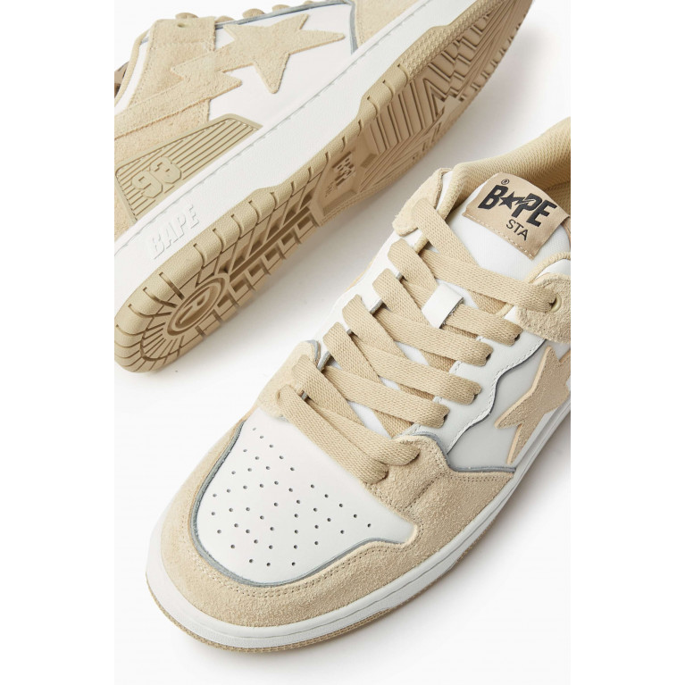 A Bathing Ape - BAPE SK8 STA #3 M1 Sneakers in Leather & Suede Neutral