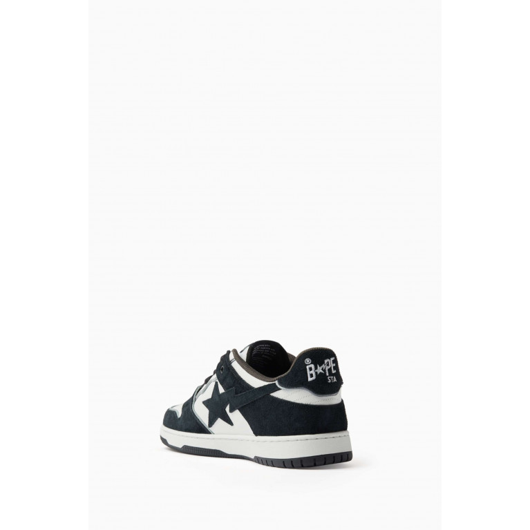A Bathing Ape - BAPE SK8 STA #3 M1 Sneakers in Leather & Suede Black