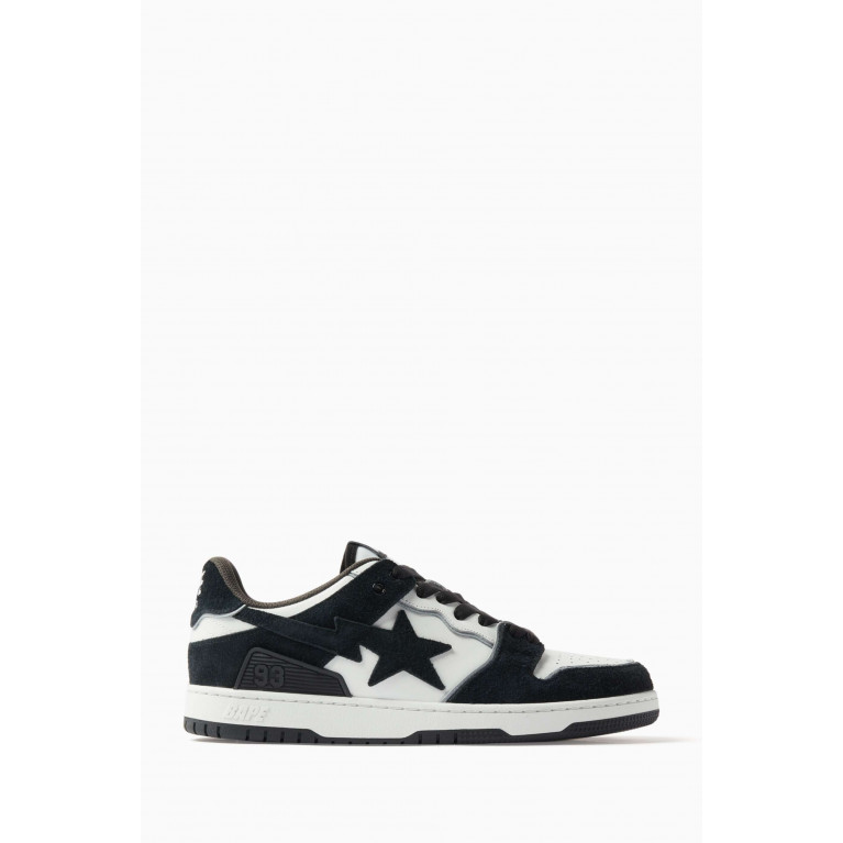 A Bathing Ape - BAPE SK8 STA #3 M1 Sneakers in Leather & Suede Black