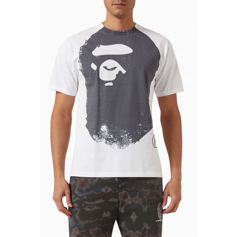 A Bathing Ape - Ape Head Printed T-shirt in Cotton-jersey