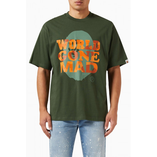 A Bathing Ape - Graphic-print T-shirt in Cotton Green