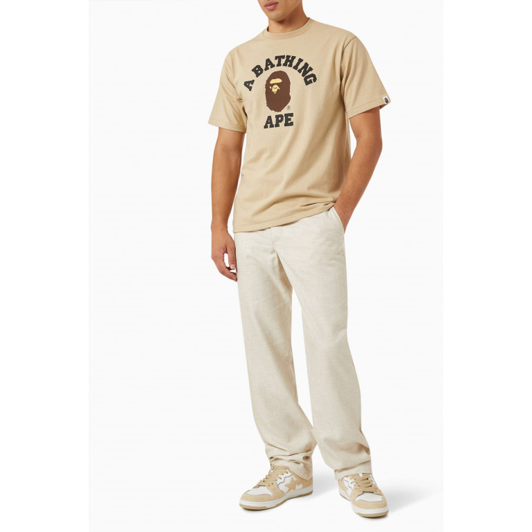A Bathing Ape - Logo College T-shirt in Cotton-jersey Neutral