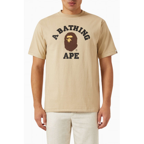 A Bathing Ape - Logo College T-shirt in Cotton-jersey Neutral