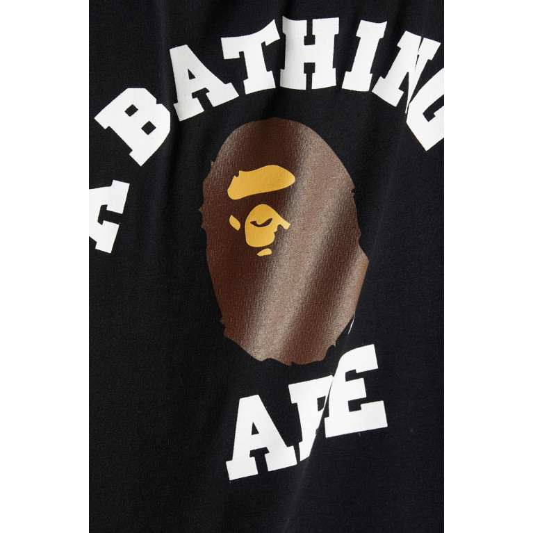 A Bathing Ape - Logo College T-shirt in Cotton-jersey Black