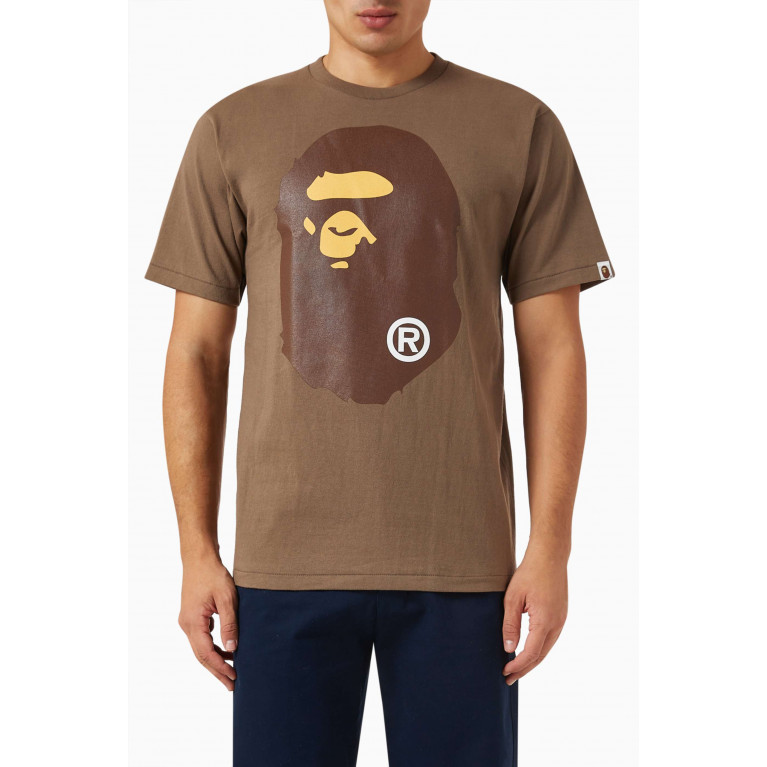 A Bathing Ape - Big Ape Head T-shirt in Cotton-jersey Brown