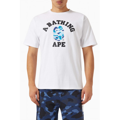 A Bathing Ape - ABC Camo College T-shirt in Cotton-jersey