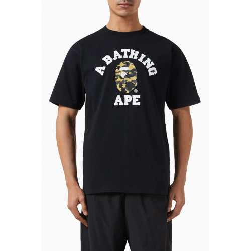 A Bathing Ape - 1st Camo College T-shirt in Cotton Black