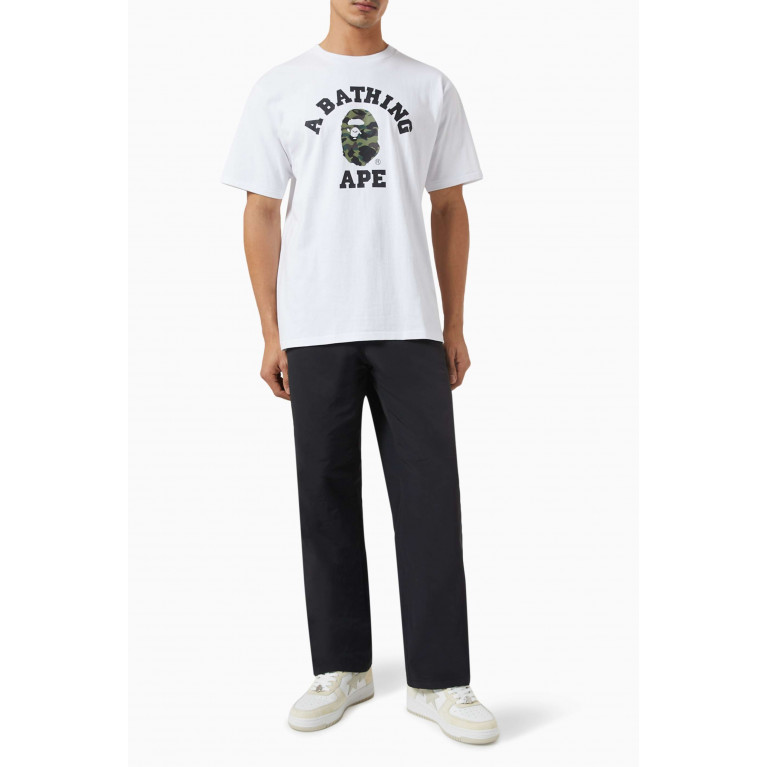 A Bathing Ape - 1st Camo College T-shirt in Cotton White