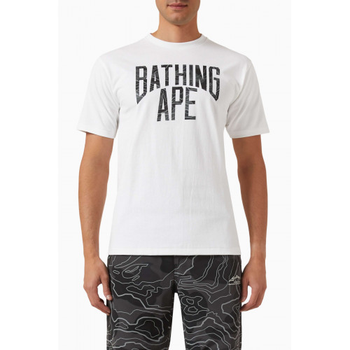 A Bathing Ape - Layered Line Logo T-shirt in Cotton-jersey