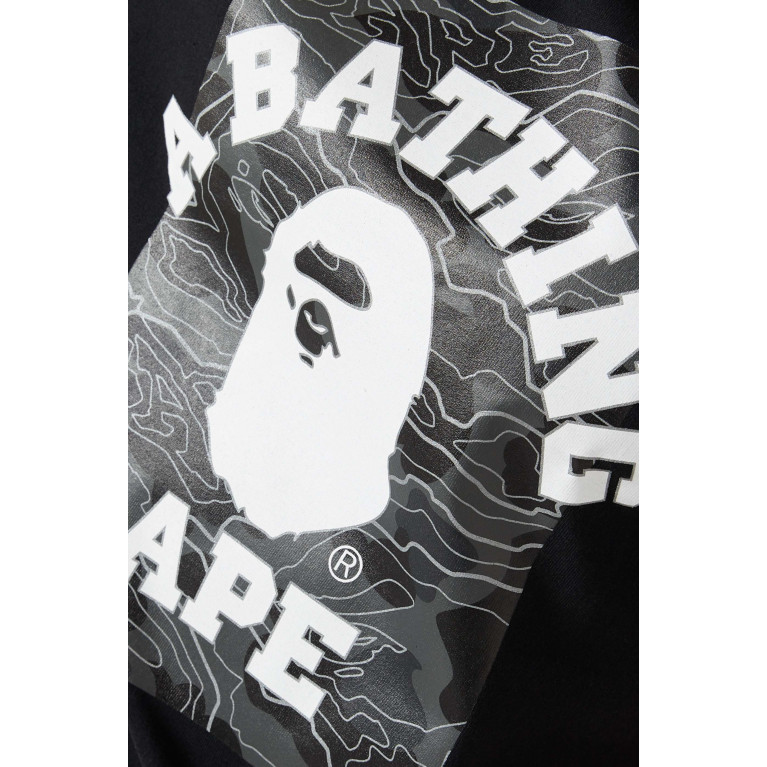 A Bathing Ape - Layered Line Camo College T-shirt in Cotton-jersey