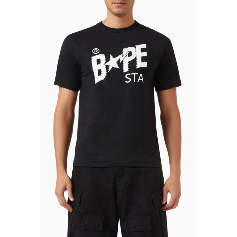 A Bathing Ape - Crystal Stone Logo T-shirt in Cotton-jersey