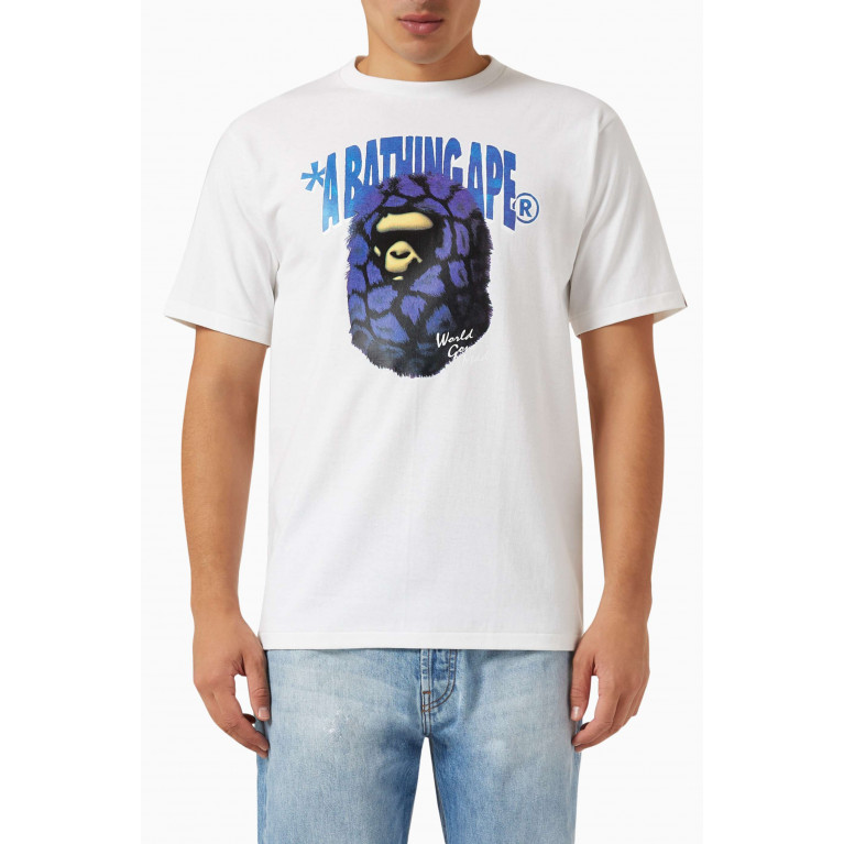 A Bathing Ape - Fur Ape Head T-shirt in Cotton-jersey White