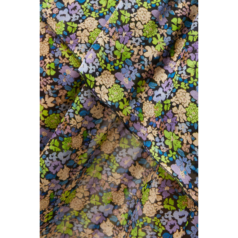 Maje - Jisoleur Floral-print Midi Skirt in Satin