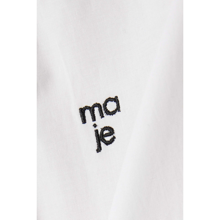 Maje - Cimidis Logo-embroidered Shirt in Cotton