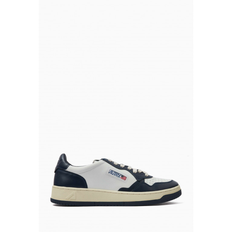 Autry - Medalist Two-tone Low-top Sneakers in Leather