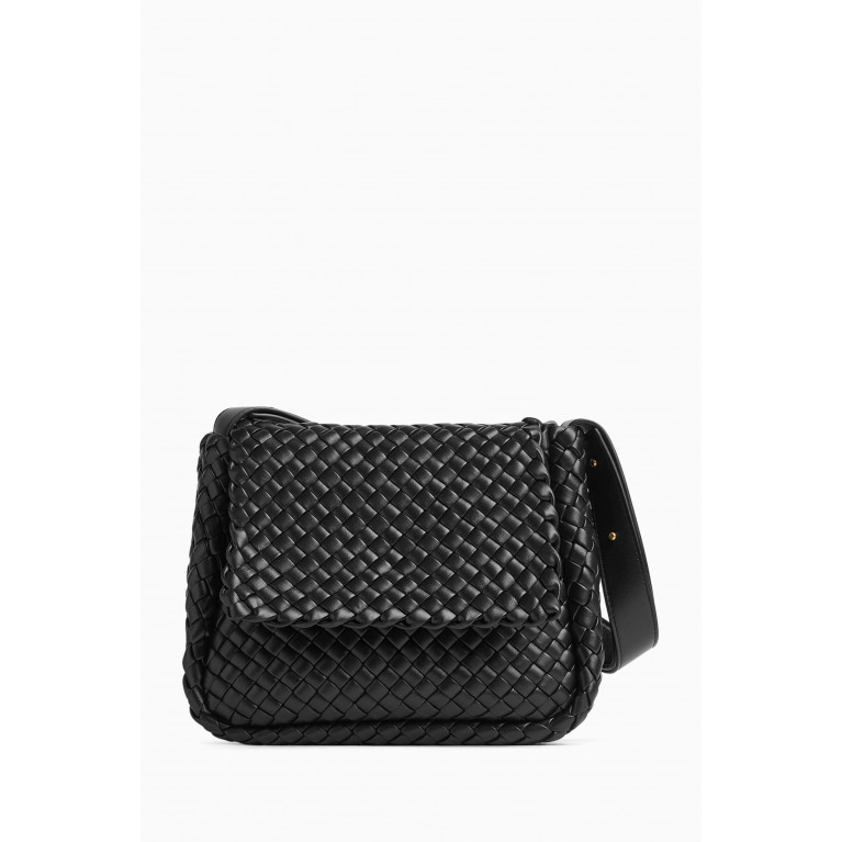 Bottega Veneta - Mini Cobble Shoulder Bag in Intreccio Leather