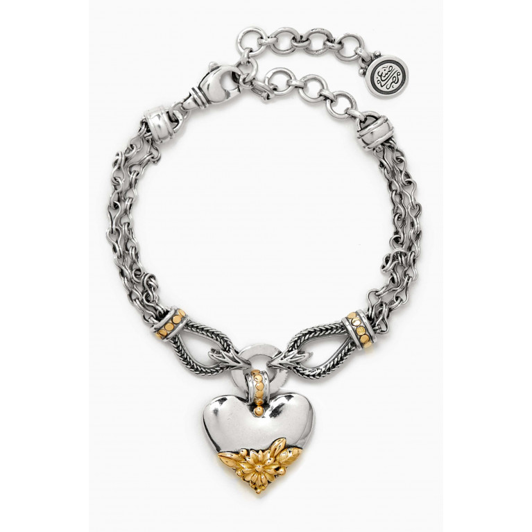 Azza Fahmy - Union Chain Bracelet in 18k Gold & Sterling Silver
