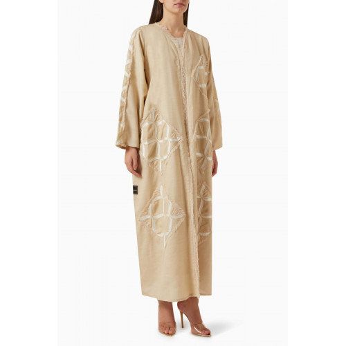 Rauaa Official - Embroidered Abaya Set in Linen