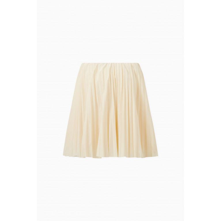 Tia Cibani - Crush Pleated Skirt in Tulle Neutral