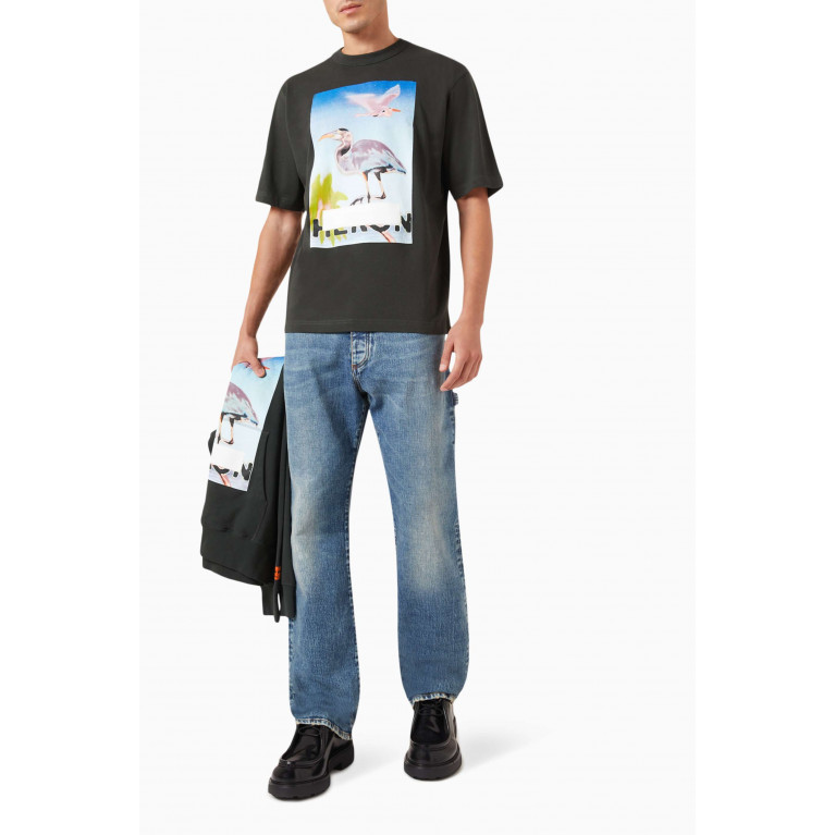 Heron Preston - Censored Heron T-shirt in Cotton Jersey Black