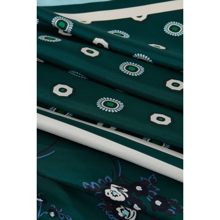 Marella - Pavone Printed Scarf in Silk Green