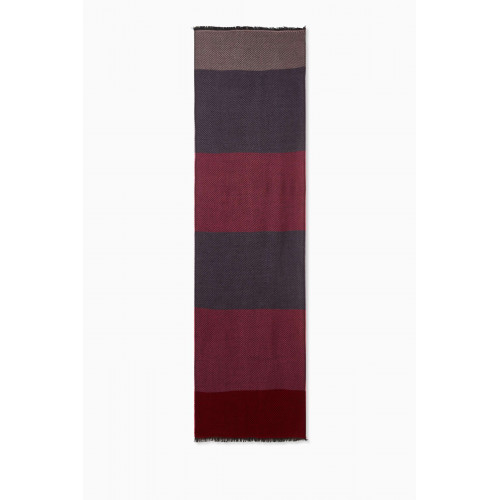 Marella - Finish Colour-block Scarf in Wool-blend Knit