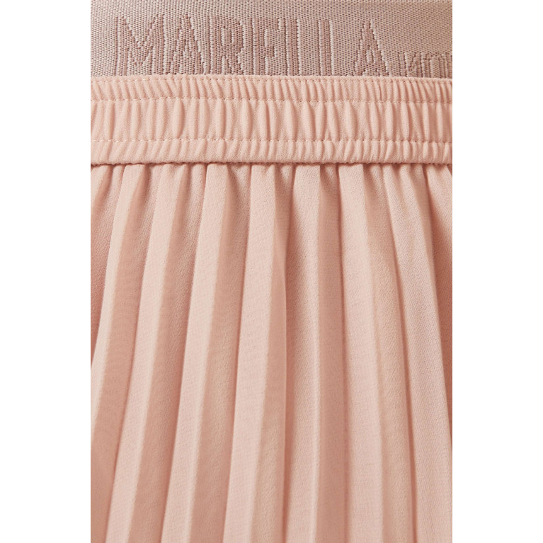 Marella - Lubiana Pleated Midi Skirt in Georgette Pink