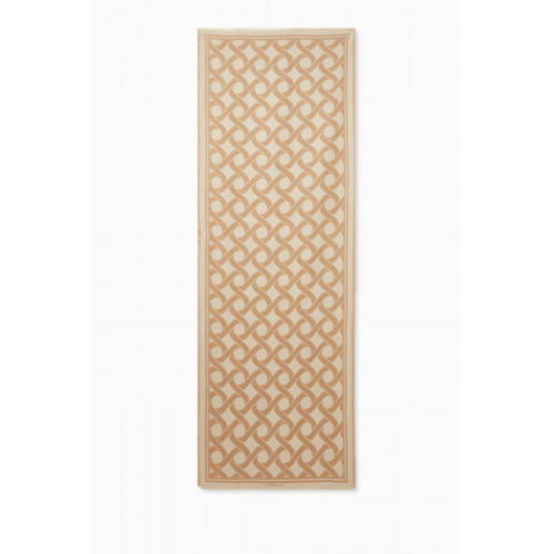 Marella - Timor Two-tone Scarf in Wool-blend Knit Brown