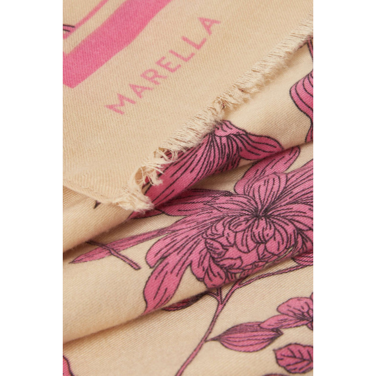 Marella - Paella Floral-print Scarf Neutral