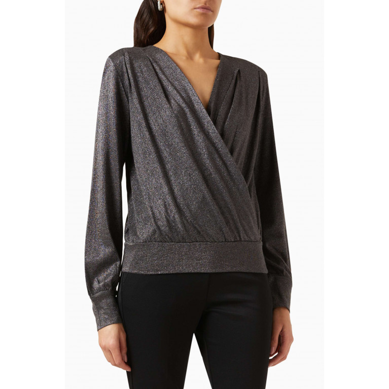 Marella - Niobe Wrap Top in Viscose-knit Grey
