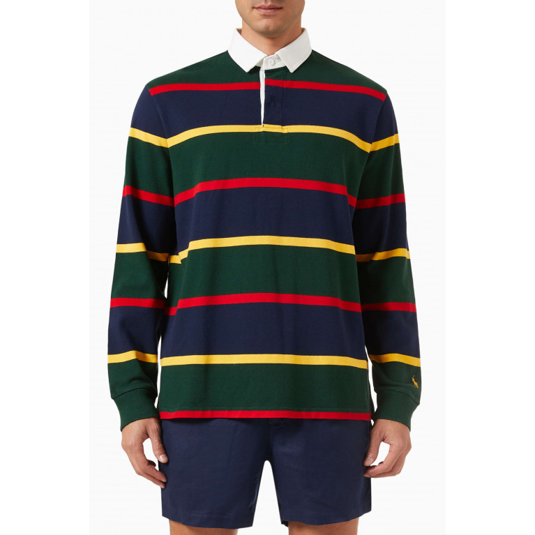 Polo Ralph Lauren - Striped Rugby Polo Shirt in Cotton