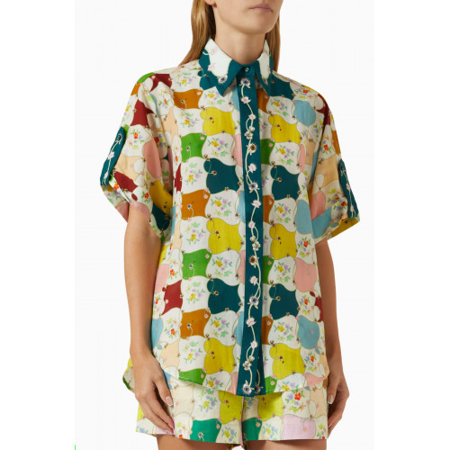 Alemais - Everly Organized Shirt in Silk-cotton