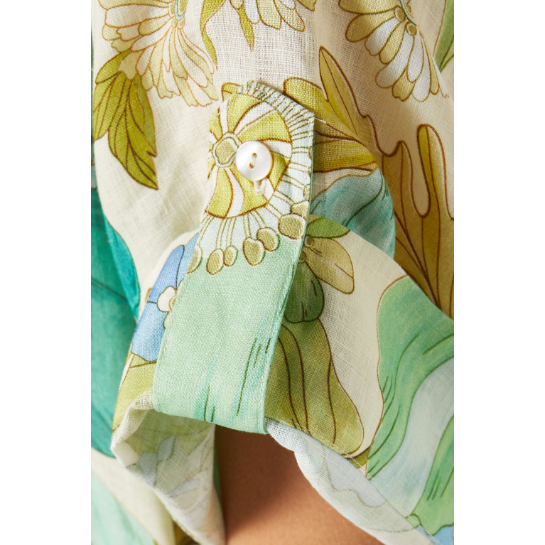 Alemais - Janis Shirt Midi Dress in Linen