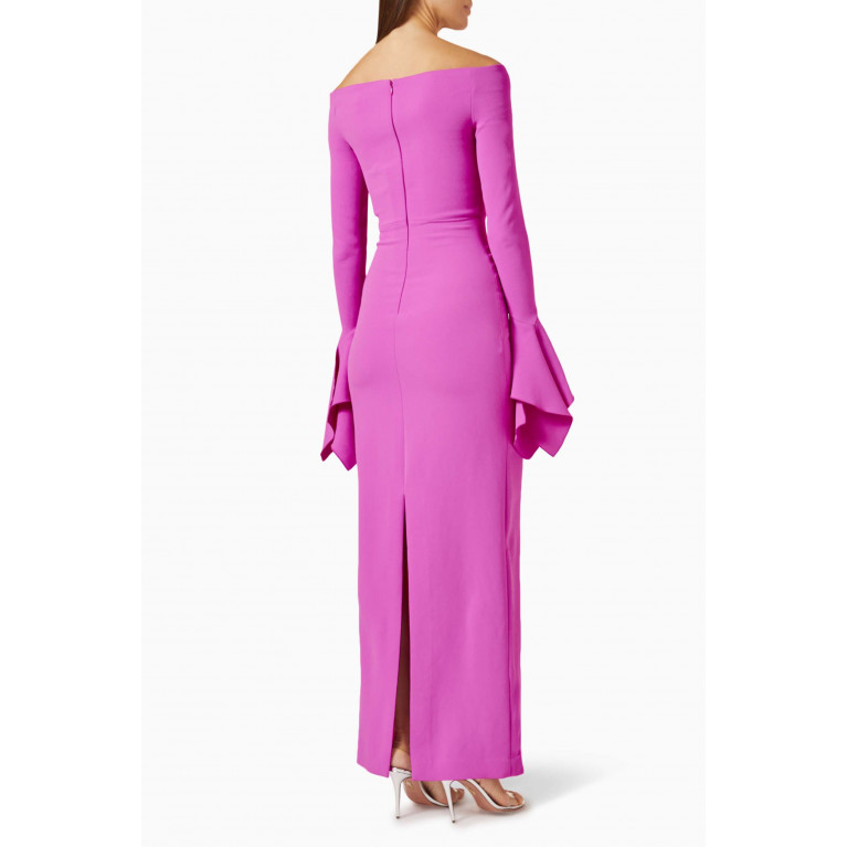 Solace London - Amalie Maxi Dress in Crepe Pink