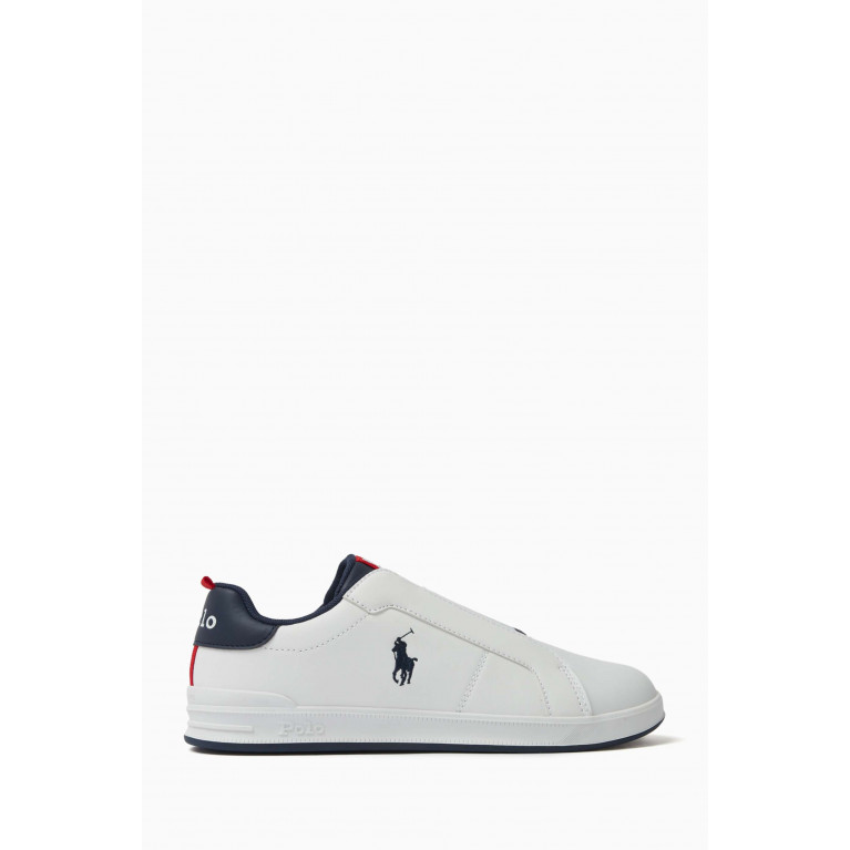 Polo Ralph Lauren - Junior Heritage Court II Slip On Sneakers in Faux Leather