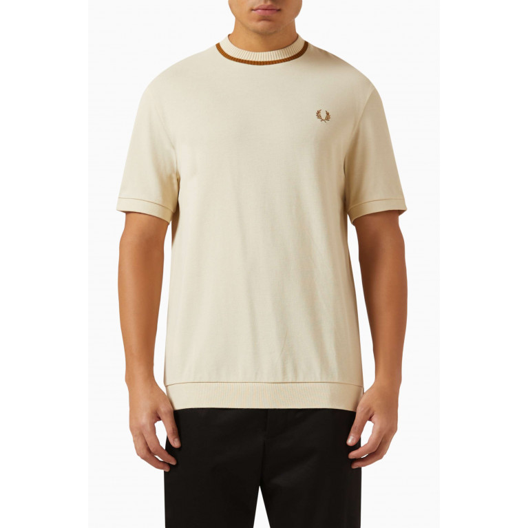 Fred Perry - Crewneck T-shirt in Cotton Piqué