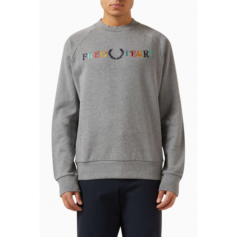 Fred Perry - Logo-embroidered Sweatshirt in Cotton-fleece