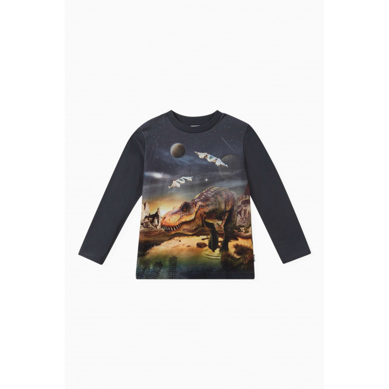 Molo - Reif Dino-print T-shirt in Organic-cotton