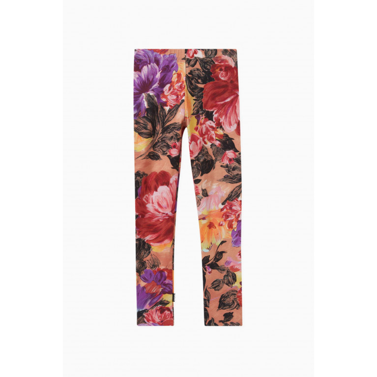 Molo - Niki Floral Printed Leggings in Organic-cotton Multicolour