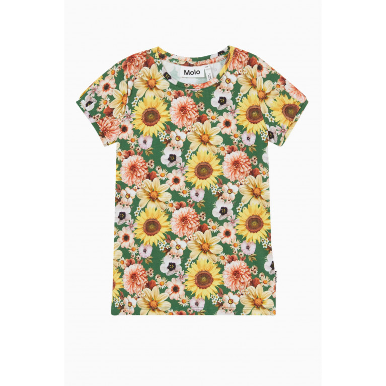 Molo - Rimona Floral-print T-shirt in Organic-cotton