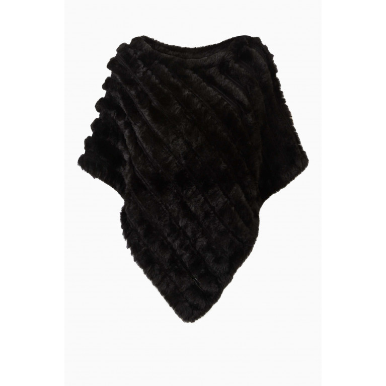 Marella - Prosit Poncho in Wool-blend Black