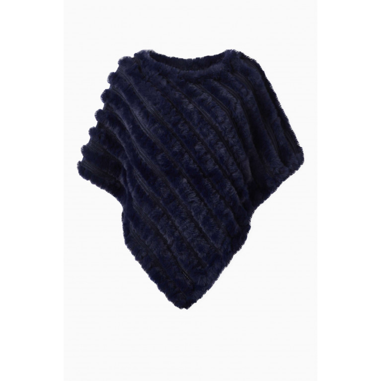 Marella - Prosit Poncho in Wool-blend Blue