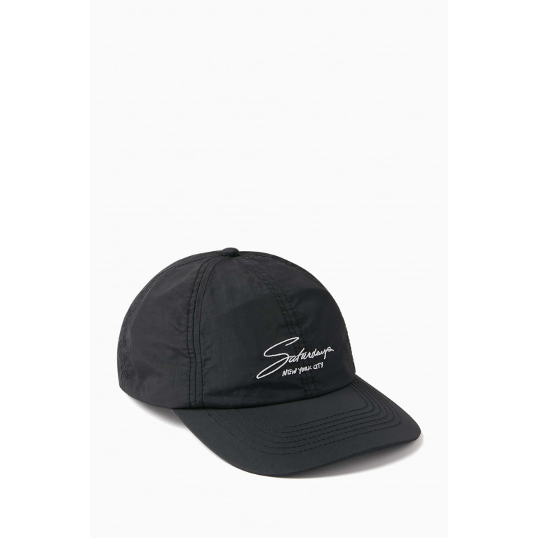 Saturdays NYC - Abie Signature Cap in Nylon Black