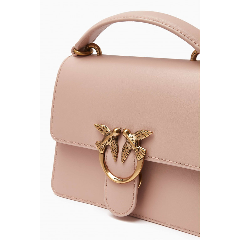 PINKO - Mini Love Top-handle Bag in Leather