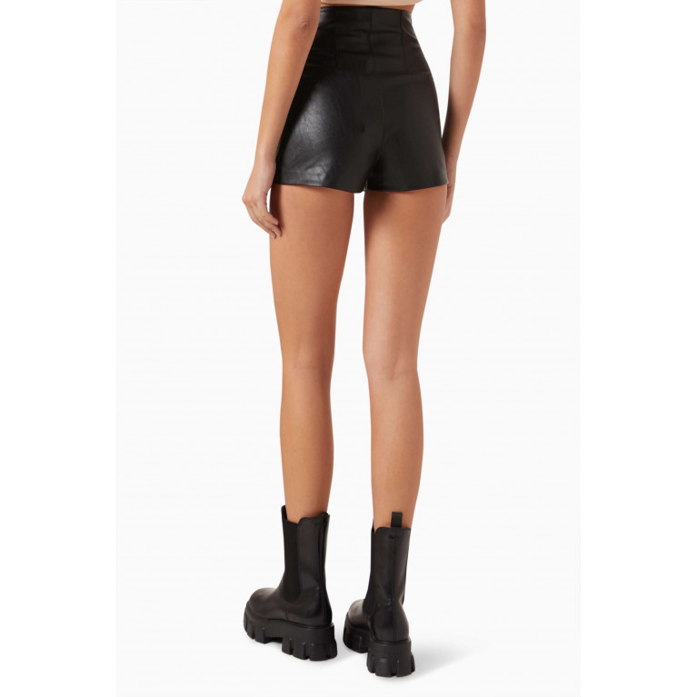 PINKO - Bel Air Shorts in Faux-leather